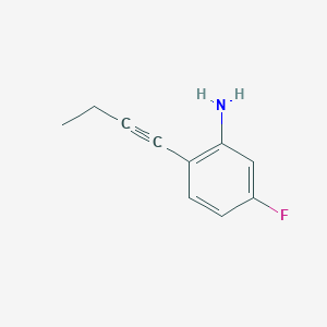 molecular formula C10H10FN B8438825 2-But-1-ynyl-5-fluoro-phenylamine 