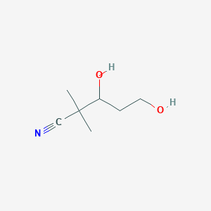 molecular formula C7H13NO2 B8438850 4-Cyano-4-methyl-3-hydroxy-1-pentanol 