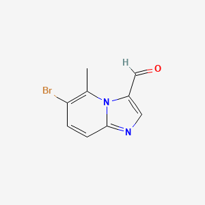 molecular formula C9H7BrN2O B8438874 6-Bromo-5-methylimidazo[1,2-a]pyridine-3-carbaldehyde 