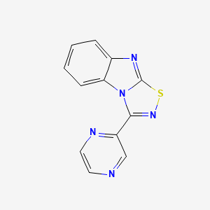 molecular formula C12H7N5S B8438882 3-(2-Pyrazinyl)-1,2,4-thiadiazolo[4,5-a]benzimidazole 