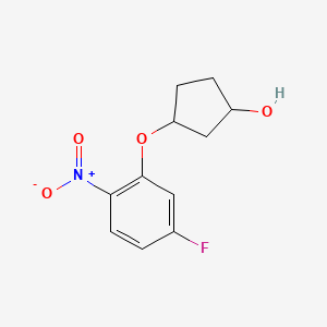 molecular formula C11H12FNO4 B8438894 3-(5-Fluoro-2-nitrophenoxy)cyclopentanol 