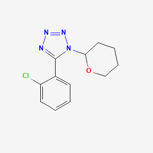 molecular formula C12H13ClN4O B8438950 5-(2-chlorophenyl)-1-(tetrahydropyran-2-yl)-1H-tetrazole 
