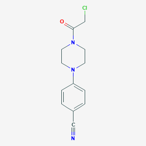 molecular formula C13H14ClN3O B8438971 4-[4-(2-Chloroacetyl)-piperazin-1-yl]-benzonitrile 