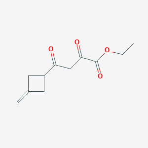 molecular formula C11H14O4 B8439014 Ethyl 4-(3-methylenecyclobutyl)-2,4-dioxobutanoate 