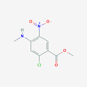 molecular formula C9H9ClN2O4 B8439064 Methyl 2-chloro-4-(methylamino)-5-nitrobenzoate 