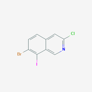 molecular formula C9H4BrClIN B8439069 7-Bromo-3-chloro-8-iodoisoquinoline 