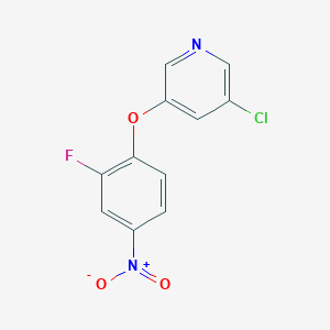 molecular formula C11H6ClFN2O3 B8439075 3-Fluoro-4-(3-chloro-5-pyridyloxy)nitrobenzene 