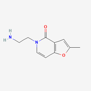 molecular formula C10H12N2O2 B8439117 5-(2-aminoethyl)-2-methyl-5H-furo[3,2-c]pyridin-4-one 