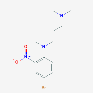 molecular formula C12H18BrN3O2 B8439312 N-(4-Bromo-2-nitro-phenyl)-N,N',N'-trimethylpropane-1,3-diamine 