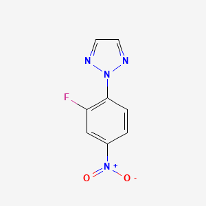 molecular formula C8H5FN4O2 B8439316 3-fluoro-1-nitro-4-(2H-1,2,3-triazol-2-yl)benzene 