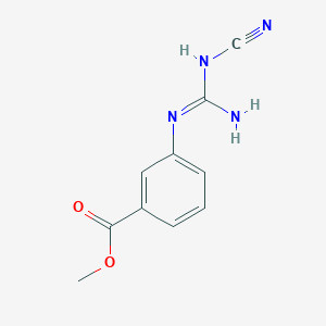 molecular formula C10H10N4O2 B8439329 Methyl 3-[amino(cyanoiminomethyl)]aminobenzoate 