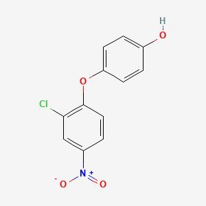 molecular formula C12H8ClNO4 B8439349 4-(2-Chloro-4-nitrophenoxy)phenol CAS No. 62966-76-1