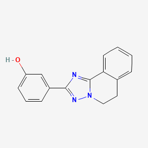 molecular formula C16H13N3O B8439362 m-(5,6-Dihydro-s-triazolo(5,1-a)isoquinolin-2-yl)phenol CAS No. 55309-05-2