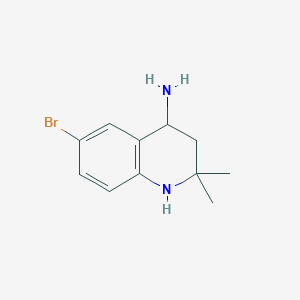 molecular formula C11H15BrN2 B8439406 6-Bromo-2,2-dimethyl-1,2,3,4-tetrahydroquinolin-4-amine 