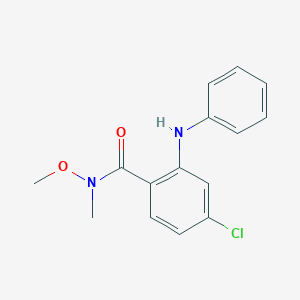 molecular formula C15H15ClN2O2 B8439465 4-chloro-N-methoxy-N-methyl-2-phenylamino-benzamide 