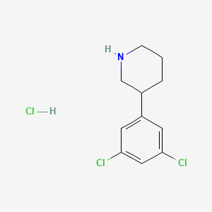 molecular formula C11H14Cl3N B8439497 3-(3,5-Dichlorophenyl)piperidine hydrochloride 