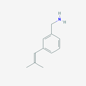 molecular formula C11H15N B8439530 3-(2-Methylpropenyl)-benzylamine 