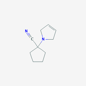 molecular formula C10H14N2 B8439611 1-(2,5-Dihydro-1H-pyrrol-1-yl)cyclopentanecarbonitrile 