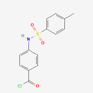 molecular formula C14H12ClNO3S B8439627 4-[(4-Methylbenzene-1-sulfonyl)amino]benzoyl chloride CAS No. 37028-89-0