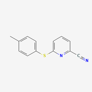 molecular formula C13H10N2S B8439636 2-Cyano-6-(4-methylphenyl)thiopyridine 