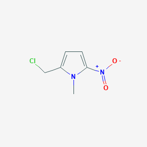 molecular formula C6H7ClN2O2 B8439668 1-Methyl-2-chloromethyl-5-nitropyrrole 