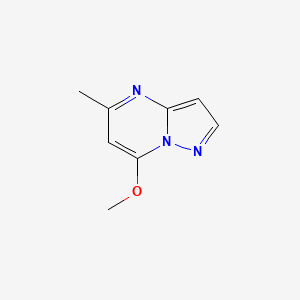 molecular formula C8H9N3O B8439673 5-Methyl-7-methoxypyrazolo[1,5-a]pyrimidine 