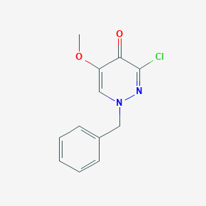 molecular formula C12H11ClN2O2 B8439678 1-benzyl-3-chloro-5-methoxypyridazin-4(1H)-one 