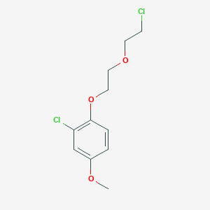 molecular formula C11H14Cl2O3 B8439688 2-[2-(2-Chloro-4-methoxyphenoxy)ethoxy]ethyl chloride 