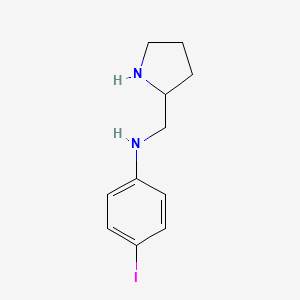 molecular formula C11H15IN2 B8439691 4-iodo-N-(pyrrolidin-2-ylmethyl)aniline 