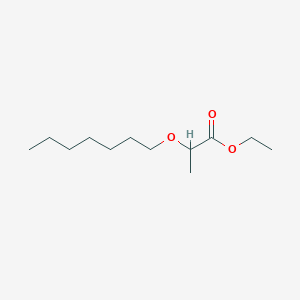 molecular formula C12H24O3 B8439754 (-)-Ethyl-2-heptyloxypropionate 