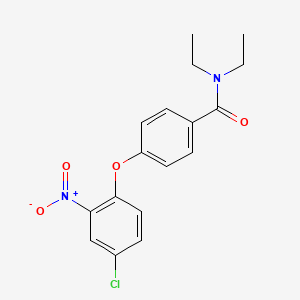 molecular formula C17H17ClN2O4 B8439755 4-(4-chloro-2-nitrophenoxy)-N,N-diethylbenzamide 