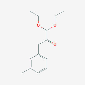 molecular formula C14H20O3 B8439757 1,1-Diethoxy-3-(3-methylphenyl)propan-2-one 
