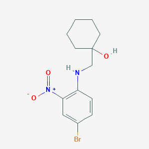 molecular formula C13H17BrN2O3 B8439772 1-{[(4-Bromo-2-nitrophenyl)amino]methyl}cyclohexanol 