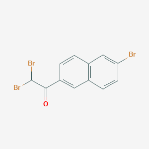 molecular formula C12H7Br3O B8439786 2,2-Dibromo-1-(6-bromonaphthalen-2-yl)ethanone 