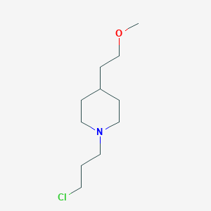 molecular formula C11H22ClNO B8439794 1-(3-Chloro-propyl)-4-(2-methoxy-ethyl)-piperidine 