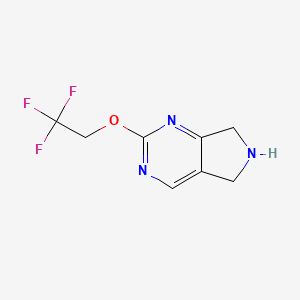 molecular formula C8H8F3N3O B8439816 2-(2,2,2-Trifluoro-ethoxy)-6,7-dihydro-5H-pyrrolo[3,4-D]pyrimidine 