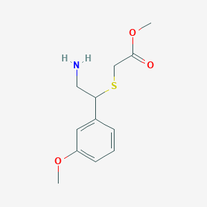 [2-Amino-1-(3-methoxy-phenyl)-ethylsulfanyl]-acetic acid methyl ester
