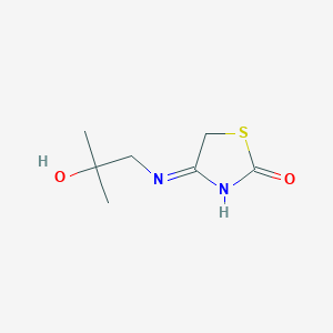 molecular formula C7H12N2O2S B8439865 4-[(2-hydroxy-2-methylpropyl)amino]-1,3-thiazol-2(5H)-one 
