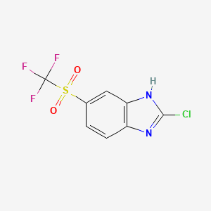 1H-Benzimidazole, 2-chloro-6-[(trifluoromethyl)sulfonyl]-