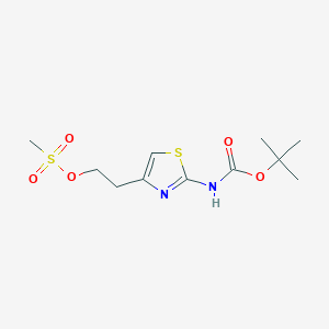 2-[2-[(2-methylpropan-2-yl)oxycarbonylamino]-1,3-thiazol-4-yl]ethyl methanesulfonate