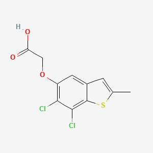 molecular formula C11H8Cl2O3S B8439969 [(6,7-Dichloro-2-methylbenzo[b]thien-5-yl)oxy]acetic acid 