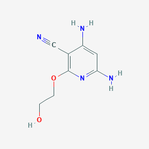molecular formula C8H10N4O2 B8440003 4,6-Diamino-2-(2-hydroxy-ethoxy)-nicotinonitrile 