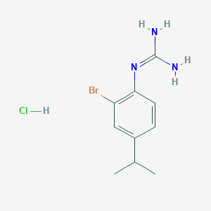molecular formula C10H15BrClN3 B8440022 2-Bromo-4-isopropylphenylguanidine hydrochloride 