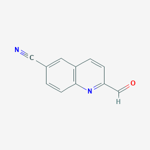 molecular formula C11H6N2O B8440034 2-Formyl-quinoline-6-carbonitrile 