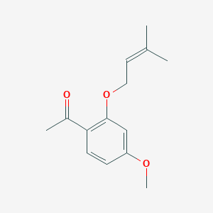 molecular formula C14H18O3 B8440067 4'-Methoxy-2'-(3-methyl-2-butenyl)oxyacetophenone 