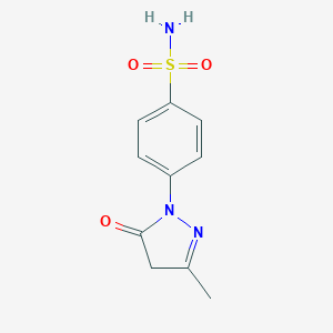 molecular formula C10H11N3O3S B084401 p-(4,5-Dihydro-3-methyl-5-oxo-1H-pyrazol-1-yl)benzenesulphonamide CAS No. 13269-73-3