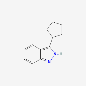 molecular formula C12H14N2 B8440112 3-Cyclopentyl-1H-indazole 