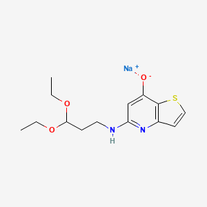 molecular formula C14H19N2NaO3S B8440127 Sodium 5-(3,3-diethoxypropylamino)thieno[3,2-b]pyridin-7-olate 