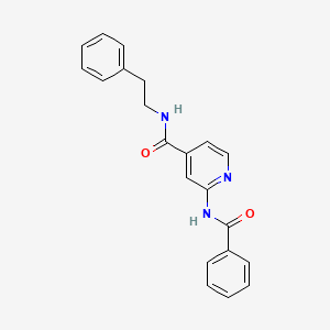 molecular formula C21H19N3O2 B8440188 2-benzamido-N-phenethylisonicotinamide 