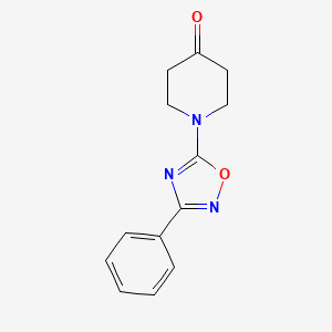 1-(3-Phenyl-[1,2,4]oxadiazol-5-yl)-piperidin-4-one